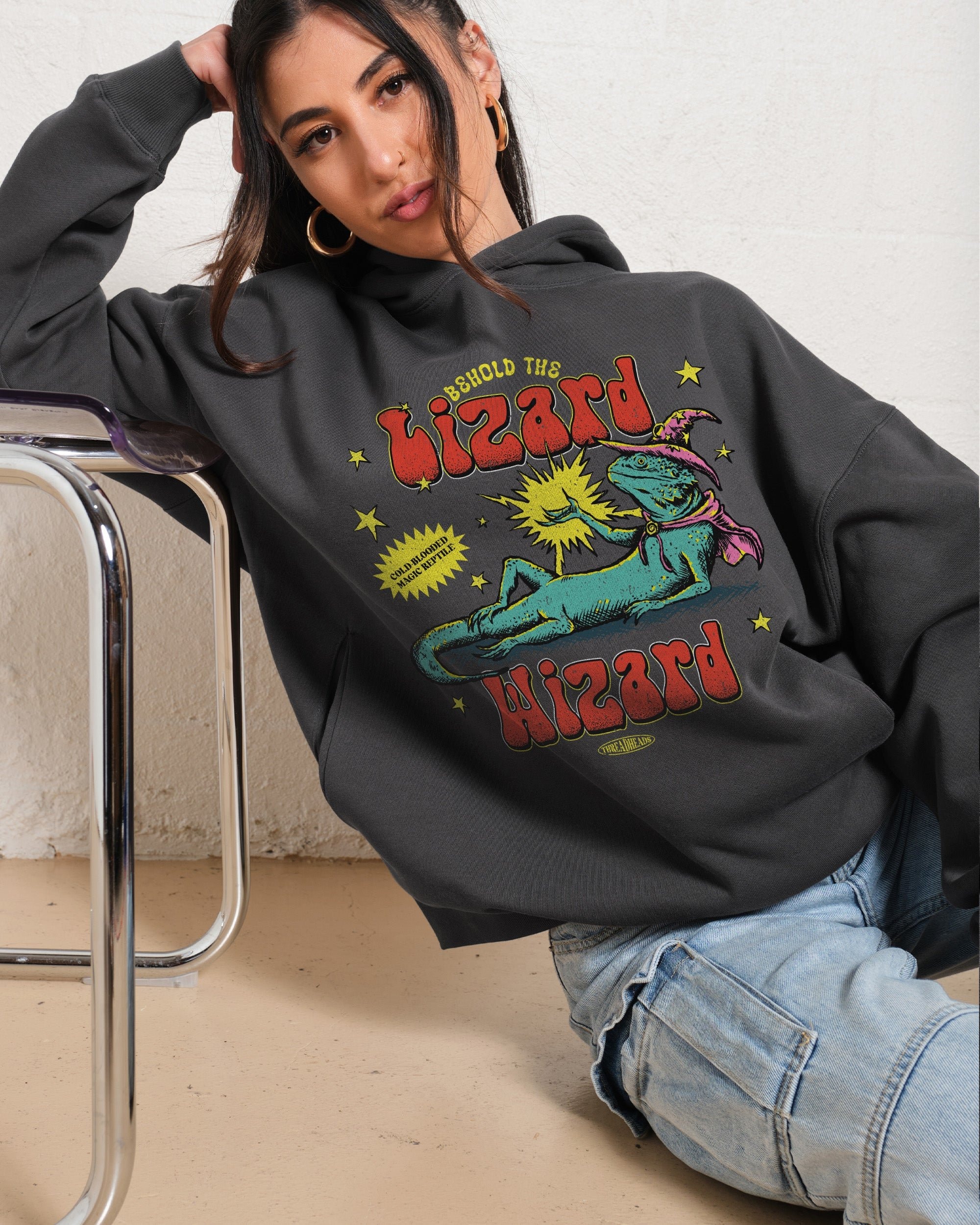 Lizard Wizard Hoodie - Premium Unisex Graphic Hoodie 340 GSM Cotton Blend