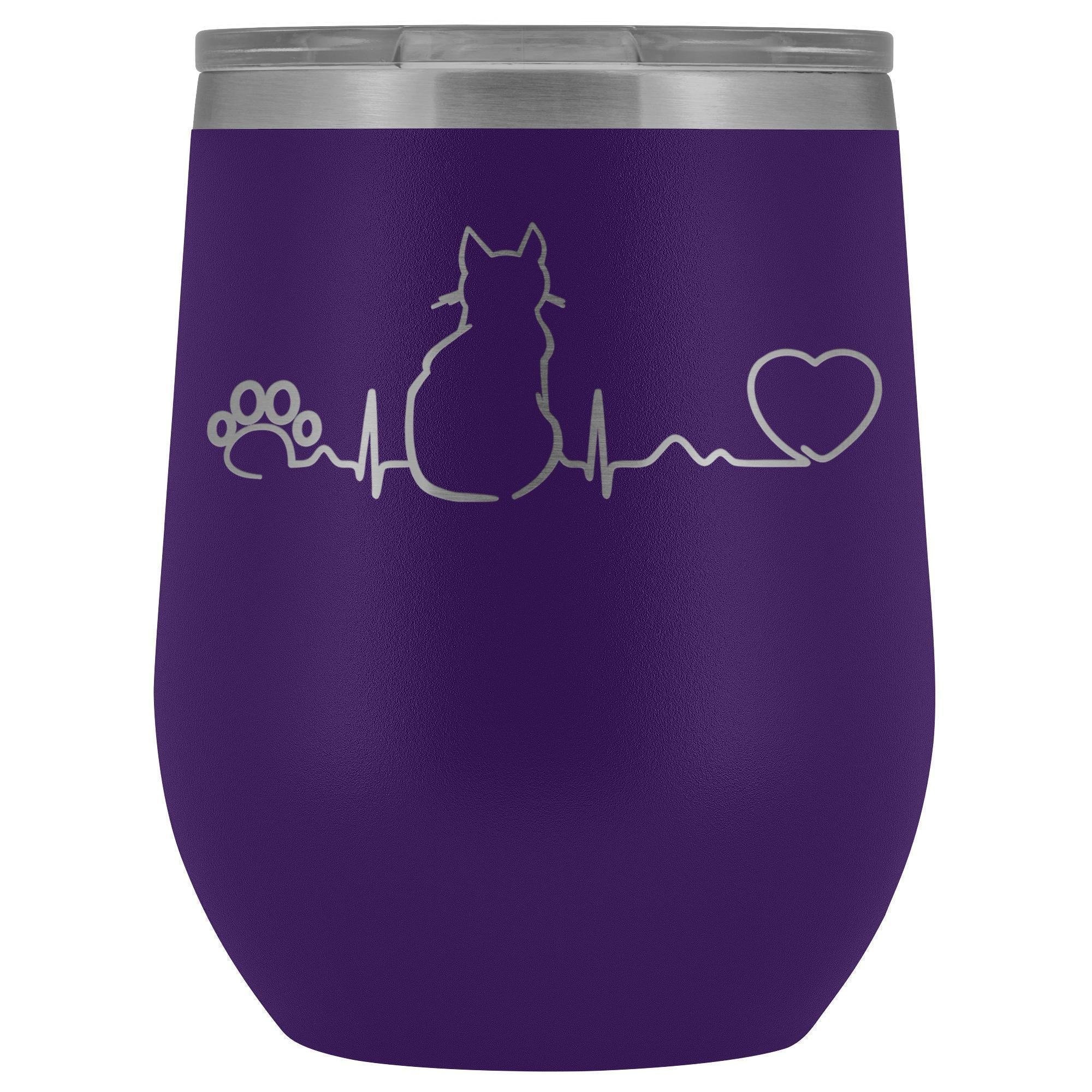 Cats Cat Pulse 12oz Stainless Steel Wine Tumbler - Polar Camel Insulated Tumbler
