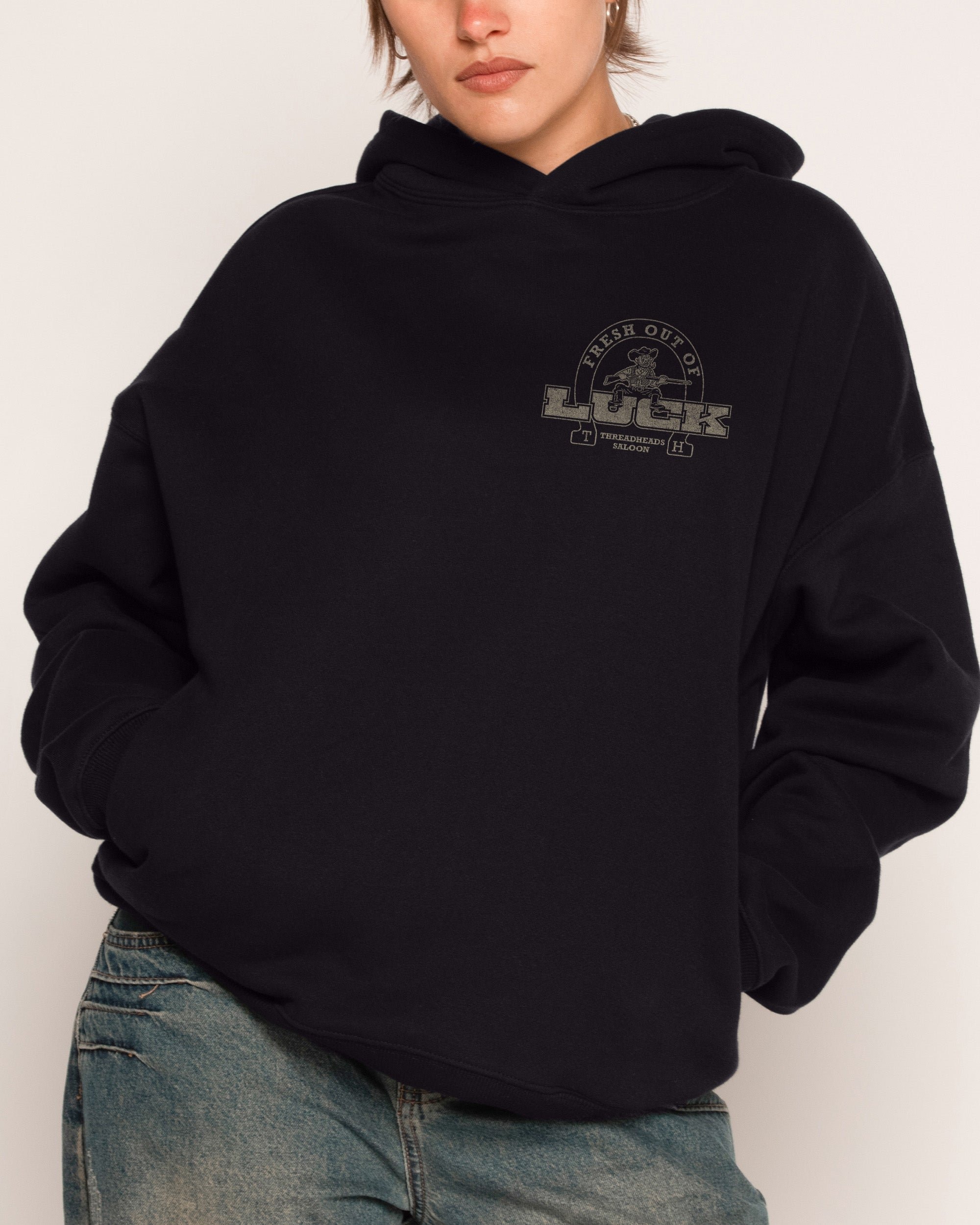 Fresh Out of Luck Hoodie - Premium Unisex Graphic Hoodie 340 GSM Cotton Blend