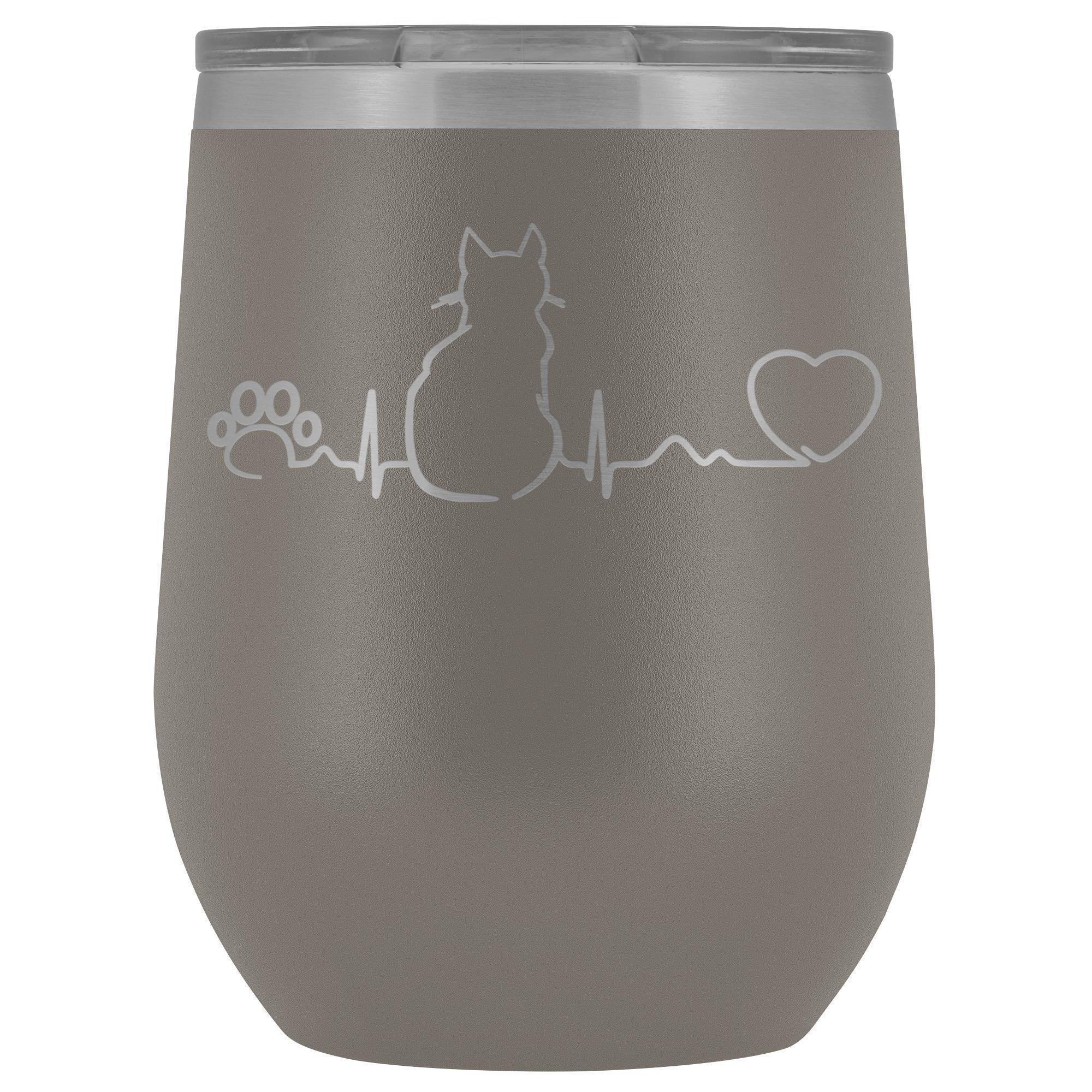 Cats Cat Pulse 12oz Stainless Steel Wine Tumbler - Polar Camel Insulated Tumbler