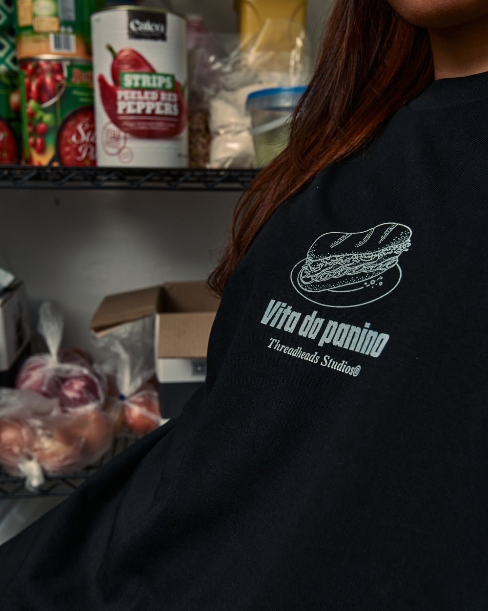 Panino Con Gabagool Oversized Tee - Threadheads 90s Boxy Fit Heavyweight Cotton T-Shirt