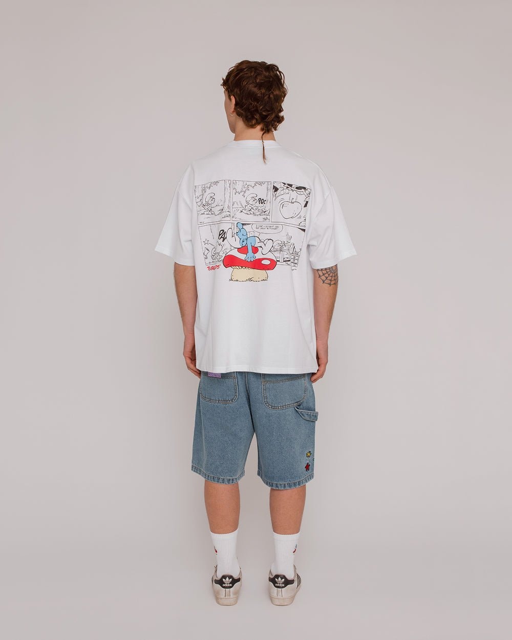 Smurf Story Oversized Graphic T-Shirt Unisex 90s Boxy Fit 100% Combed Cotton