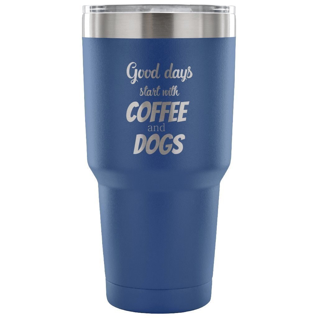 Coffee and Dogs 30oz Vacuum Tumbler for Veterinarians