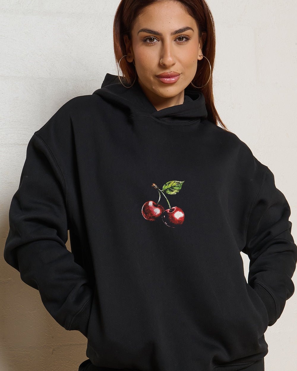 Cherry Drip Hoodie - Premium Unisex Graphic Hoodie 340 GSM Cotton Blend