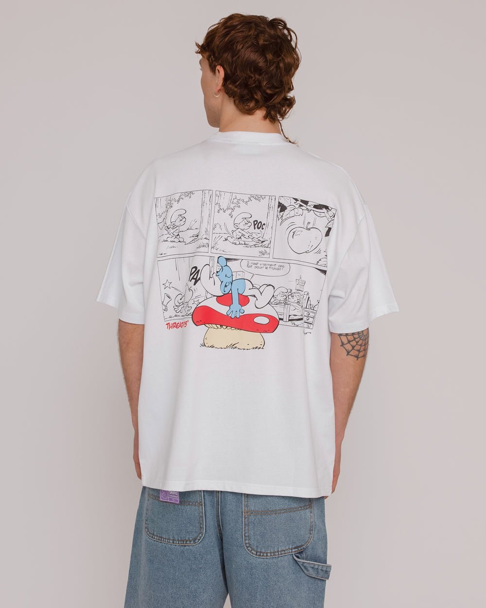 Smurf Story Oversized Graphic T-Shirt Unisex 90s Boxy Fit 100% Combed Cotton