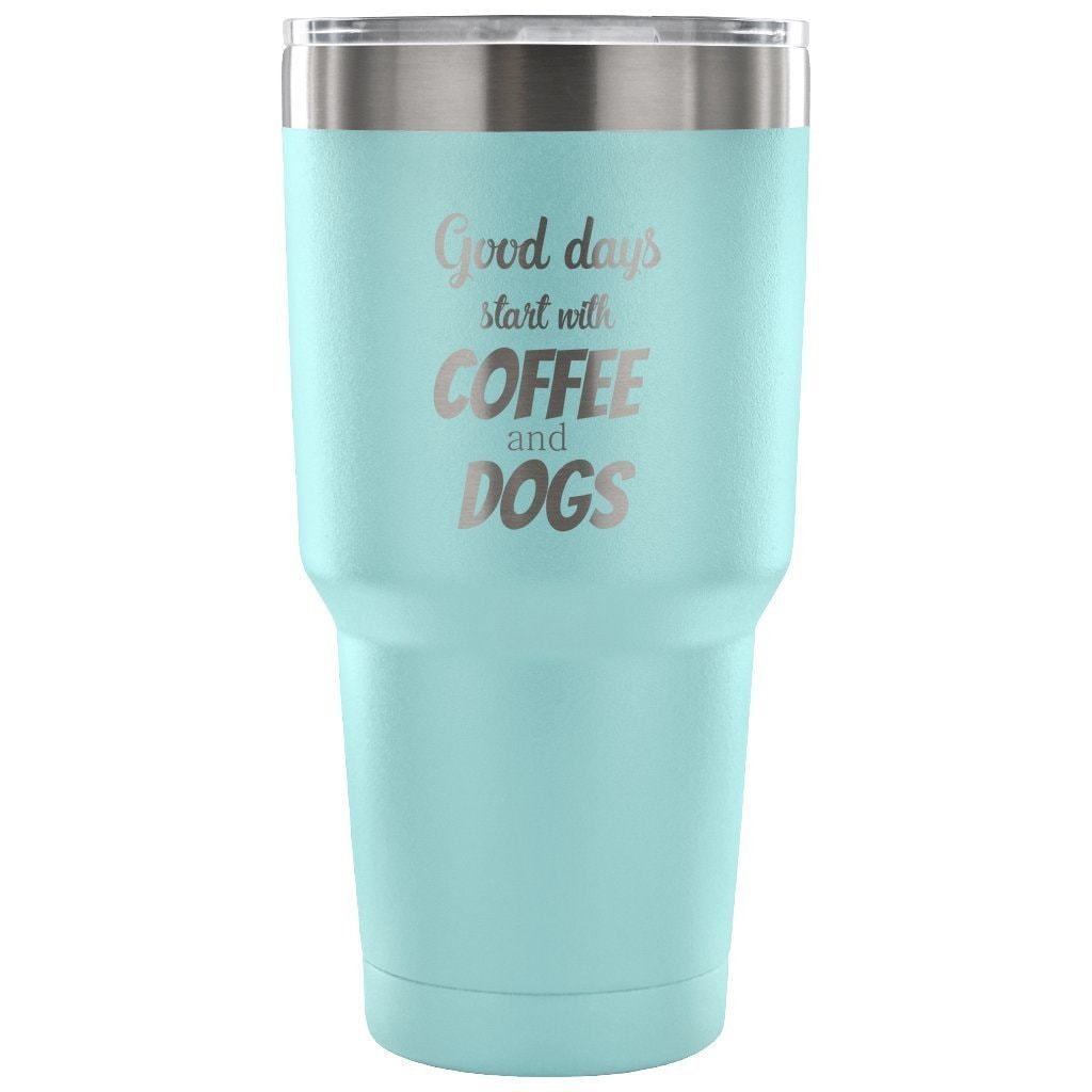 Coffee and Dogs 30oz Vacuum Tumbler for Veterinarians