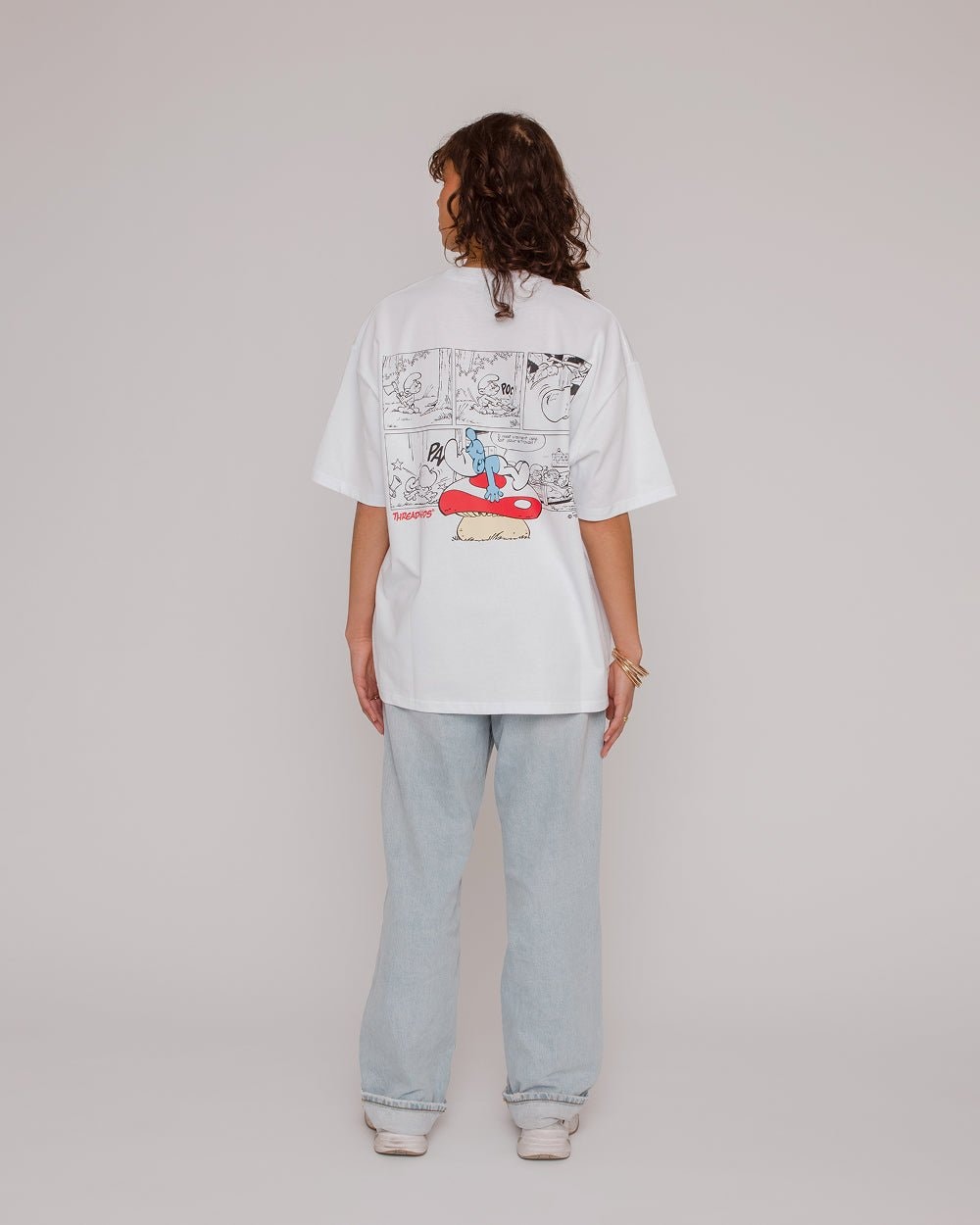Smurf Story Oversized Graphic T-Shirt Unisex 90s Boxy Fit 100% Combed Cotton