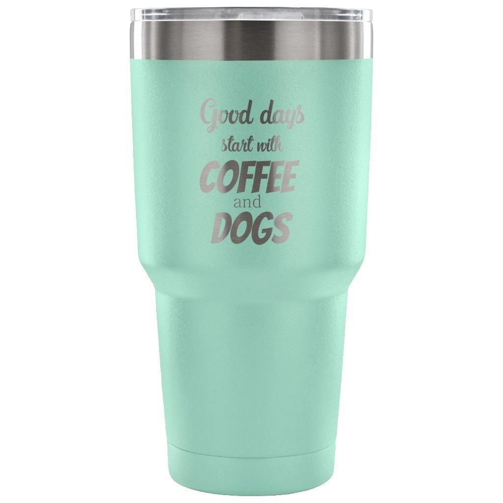 Coffee and Dogs 30oz Vacuum Tumbler for Veterinarians
