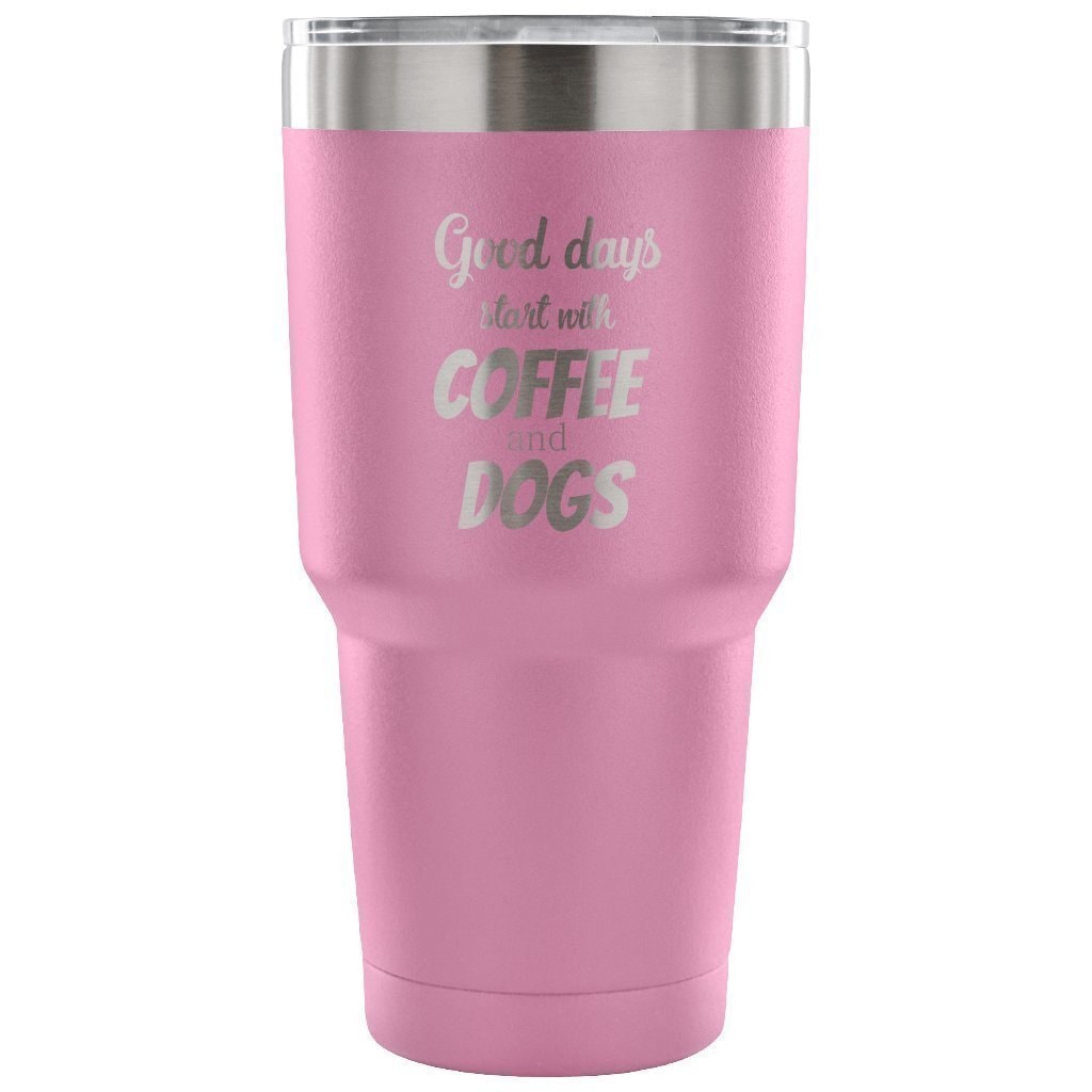 Coffee and Dogs 30oz Vacuum Tumbler for Veterinarians