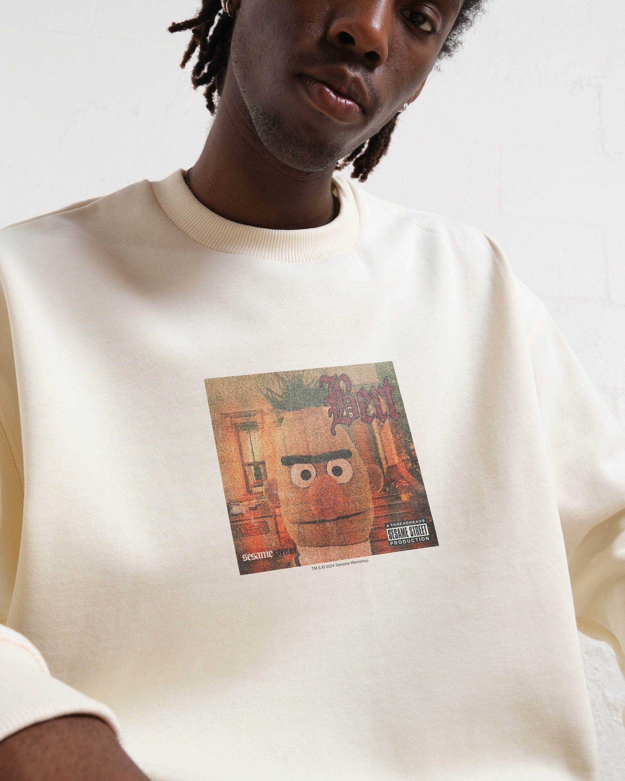 Bertmatic Sesame Street Collab Premium Graphic Sweatshirt - 340 GSM Cotton Blend