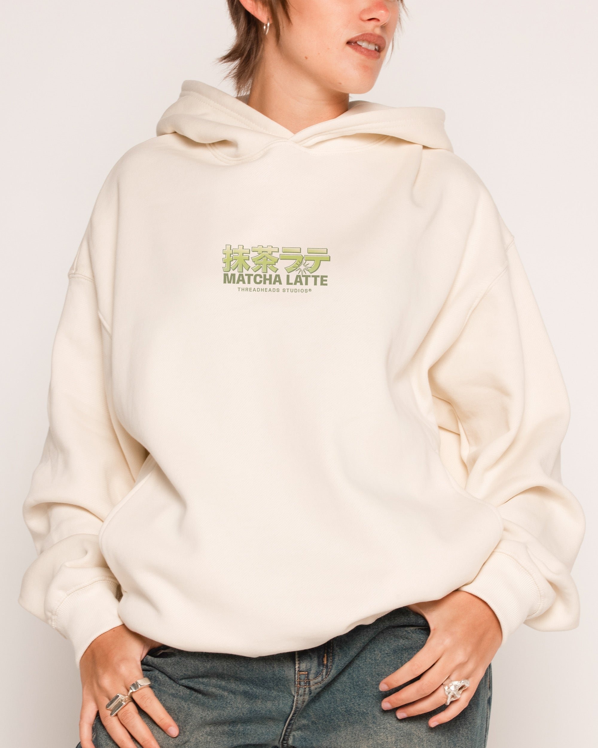 Matcha Latte Hoodie - Premium Unisex Graphic Hoodie 340 GSM Cotton Blend